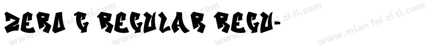 Zero G Regular Regu字体转换